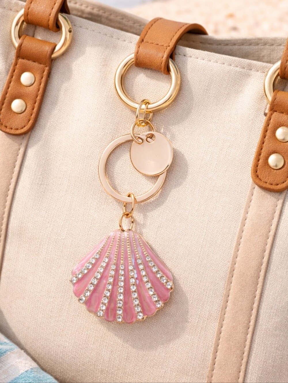 Pink Pearl Seashell Bag Charm - NWT - Picture 7 of 7